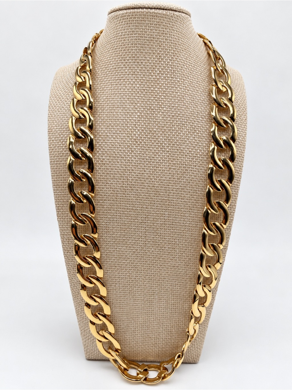 Napier Polished Gold Curb Link Necklace